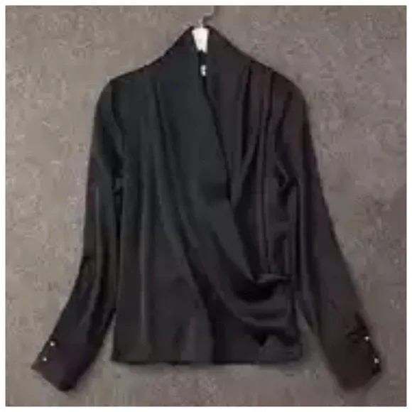 Silky Soft Draping Blouse Top - Picture 6 of 9